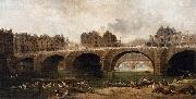 Hubert Robert Demolition of the Houses on the Pont Notre-Dame in 1786 Spain oil painting artist
